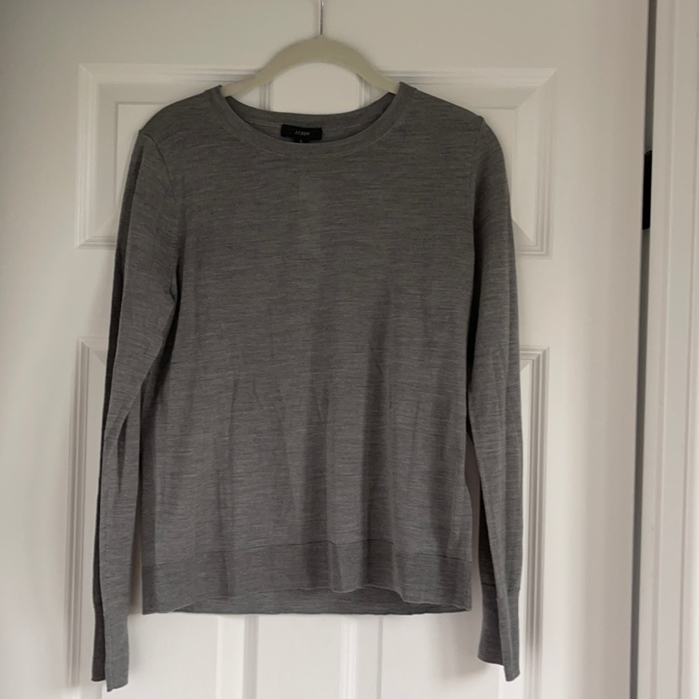 Gray Jcrew merino wool sweater nwt